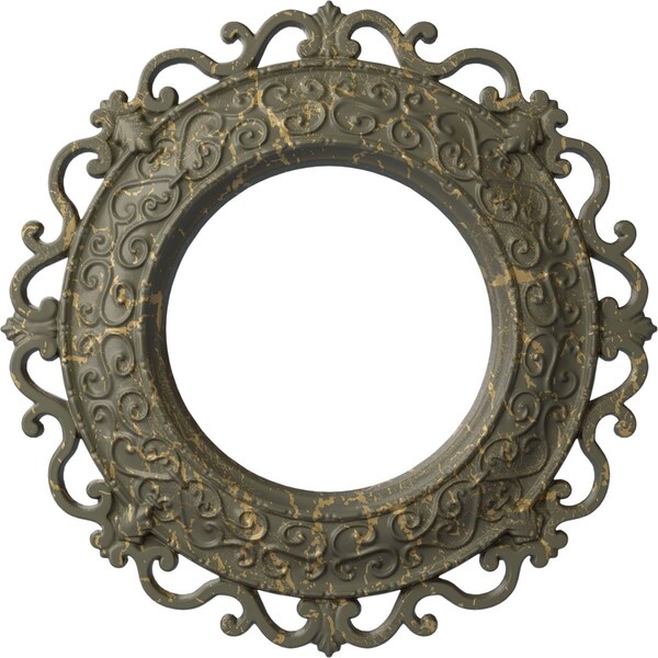 Ekena Millwork Orrington Medallion (Canopies up to 6 5/8"), 13 1/4"OD x 6 5/8"ID x 1 1/8"P, Witch Hazel Crackle CM13ORWHC - main